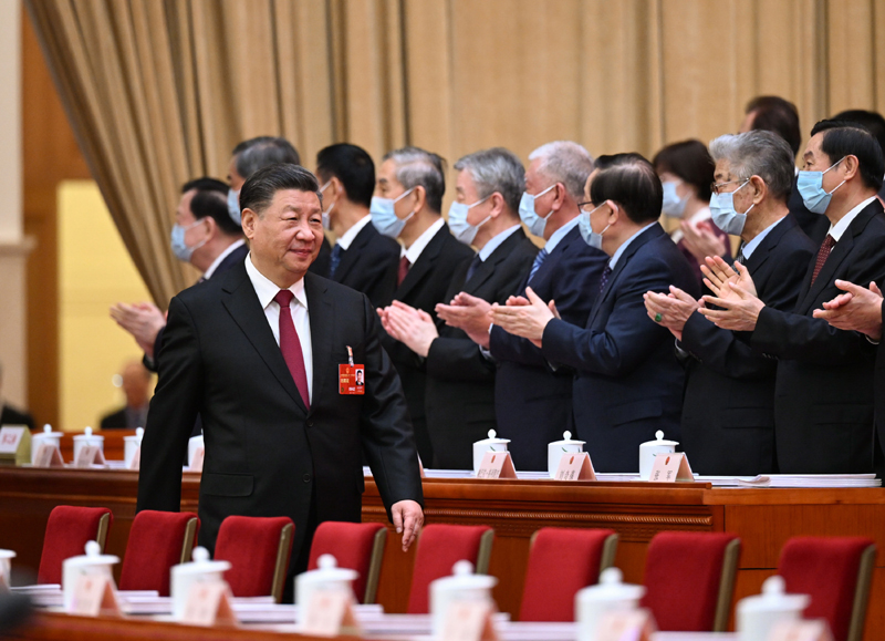 3月5日，第十四屆全國(guó)人民代表大會(huì)第一次會(huì)議在北京人民大會(huì)堂開幕。這是習(xí)近平步入會(huì)場(chǎng)。.jpg