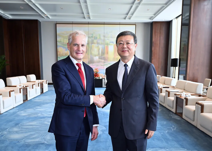 賡續(xù)友誼拓展合作攜手綠色轉(zhuǎn)型 陳吉寧會見挪威首相斯特勒