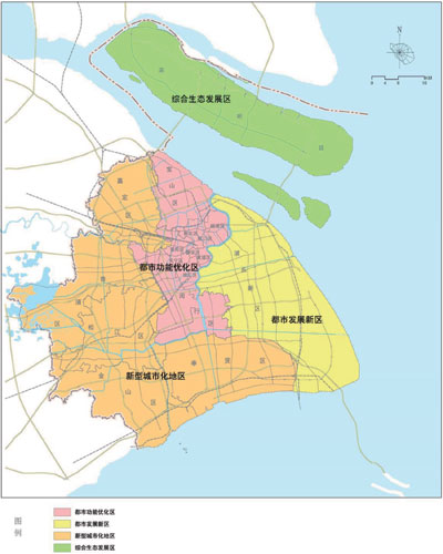 上海市主體功能區(qū)劃分圖 上海市主體功能區(qū)劃分圖