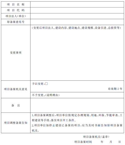 上海市企業(yè)投資項(xiàng)目備案變更意見(jiàn) 上海市企業(yè)投資項(xiàng)目備案變更意見(jiàn)