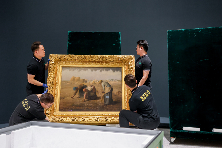 米勒的《拾穗者》開箱。 資料圖片.jpeg