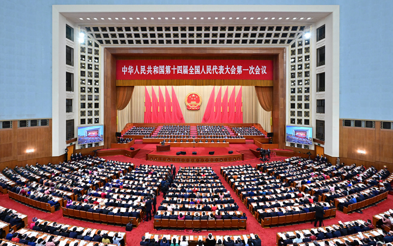 3月5日，第十四屆全國(guó)人民代表大會(huì)第一次會(huì)議在北京人民大會(huì)堂開幕。.jpg